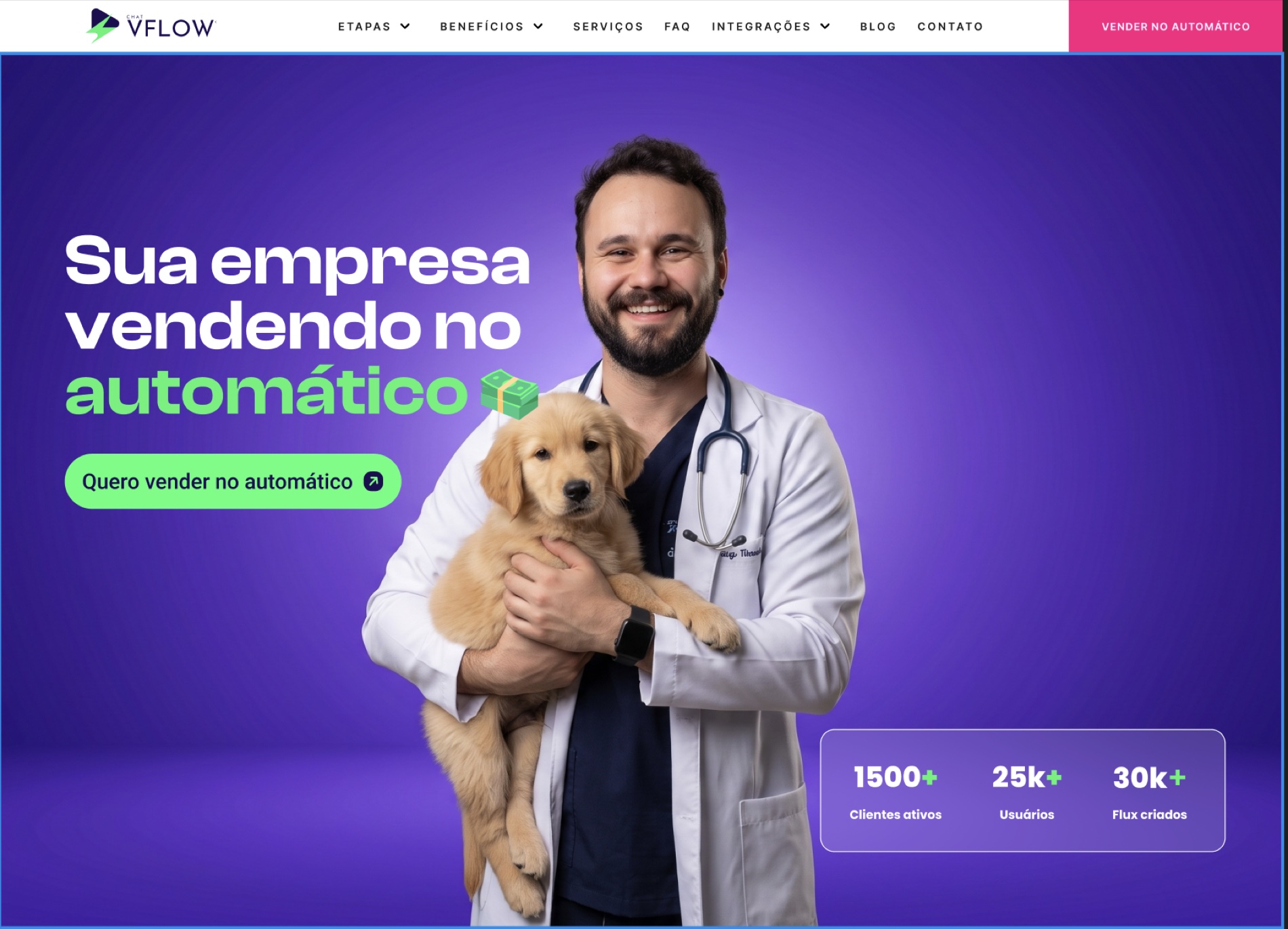 Landing page VFlow